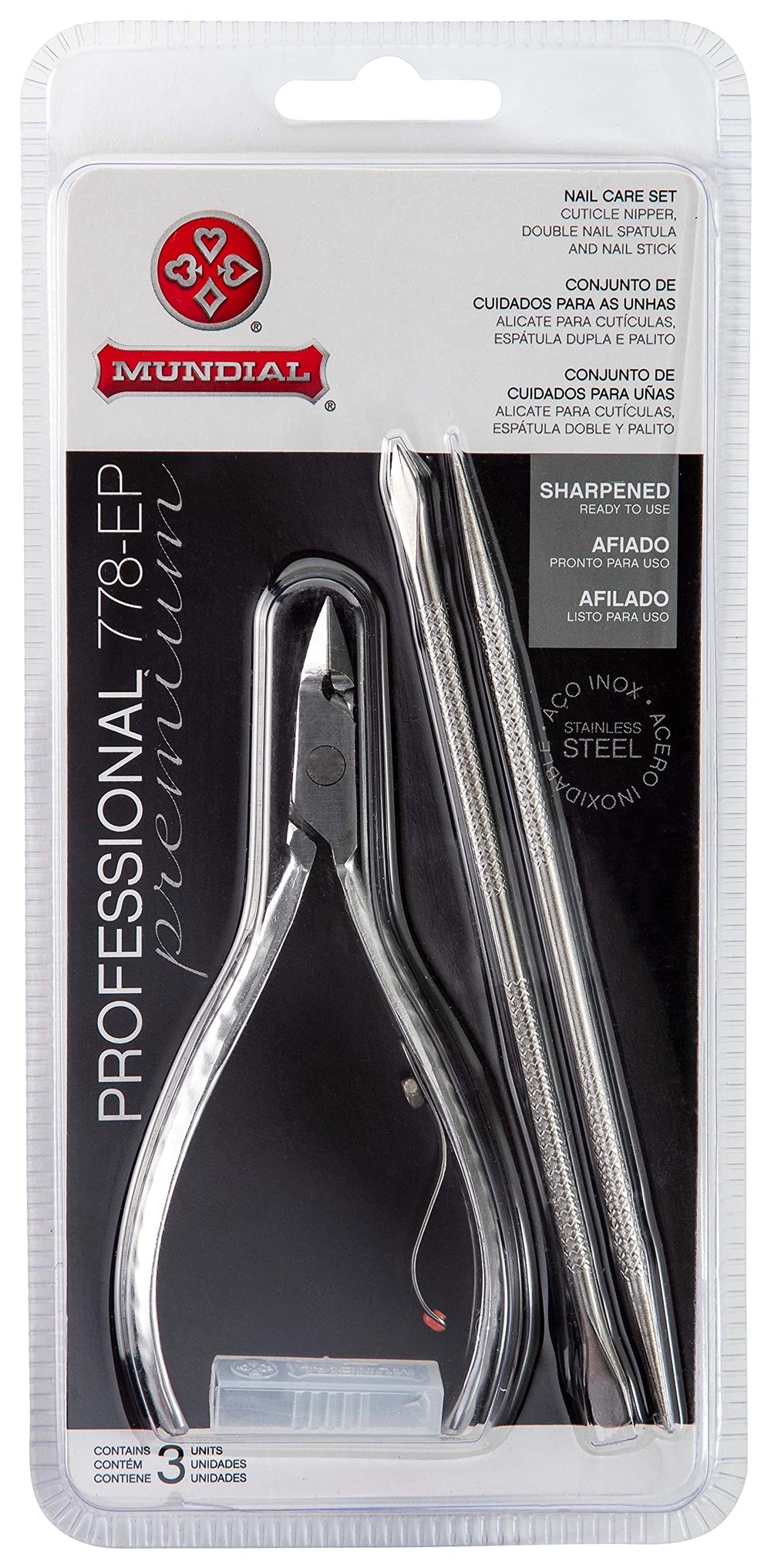 Mundial Nail Care cuticle nipper closeup enables precise trimming.