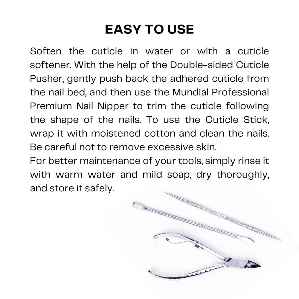 Mundial Nail Care safety cap and swivel spring closeup.