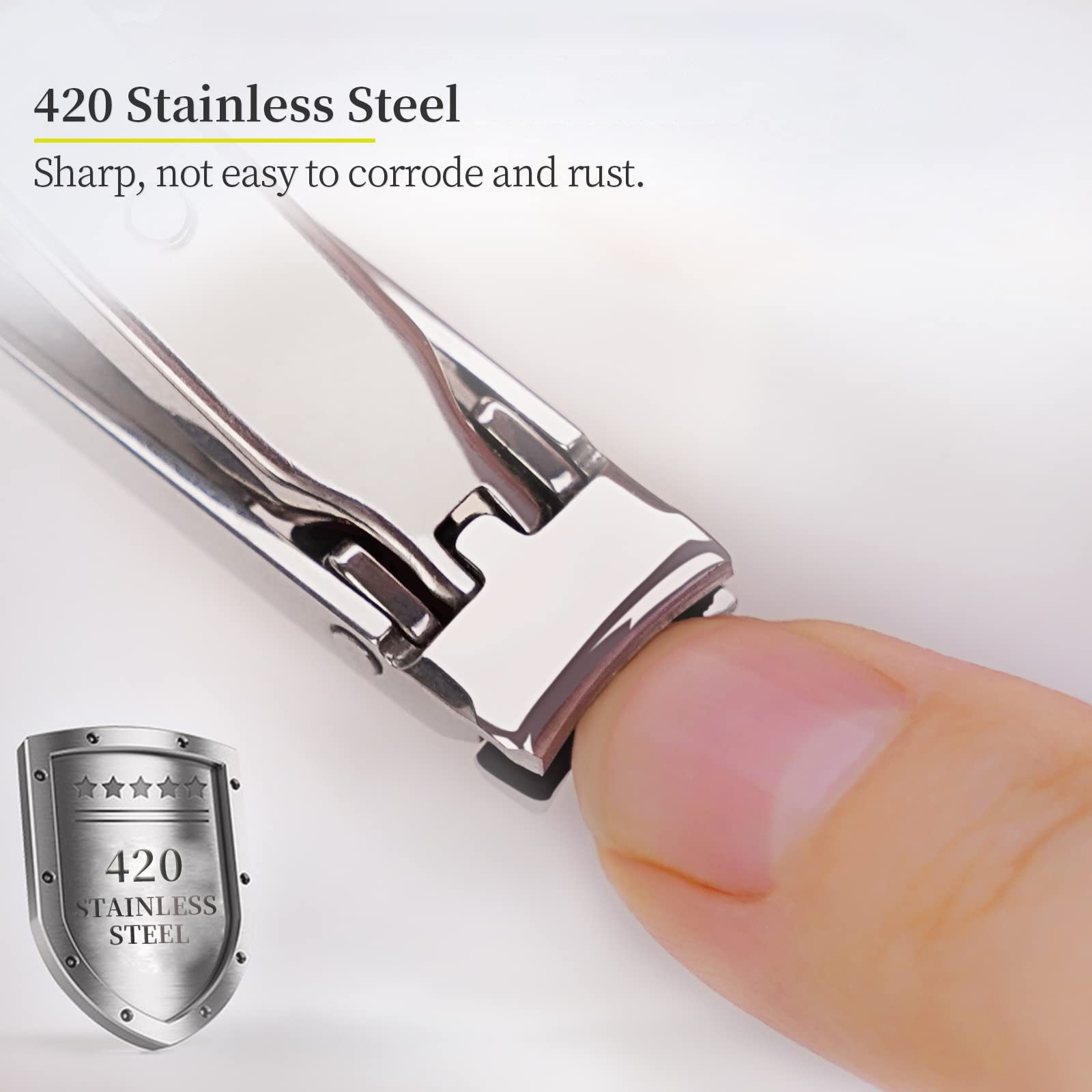 Munkees Ultra-Thin Nail Clippers Keychain with ring ready to attach to keys.