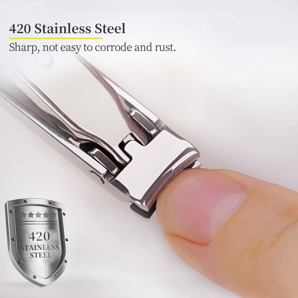 Munkees Ultra-Thin Nail Clippers Keychain with ring ready to attach to keys.