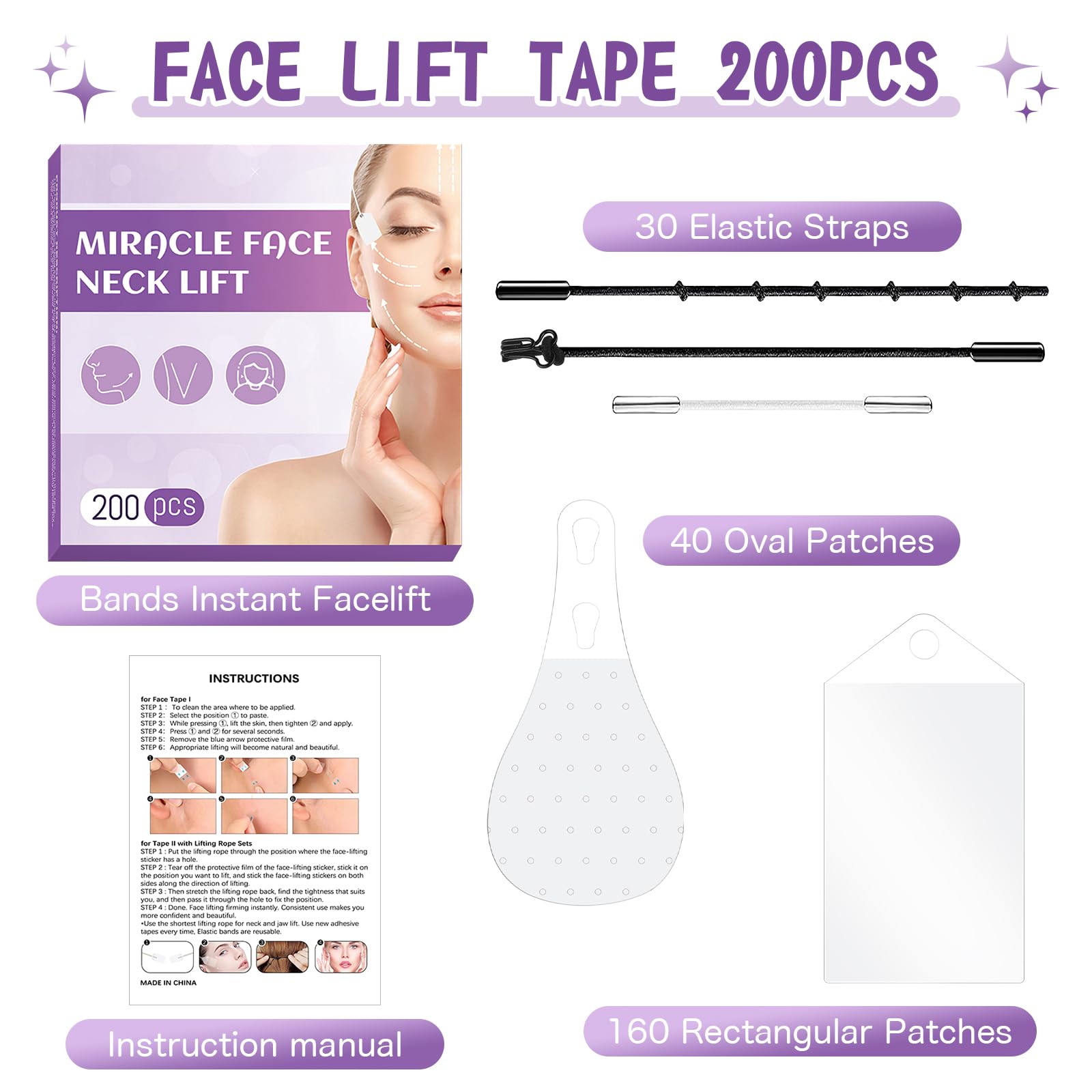 MUOCOBU face tape close-up shows ultra-thin transparent material for invisible wear.