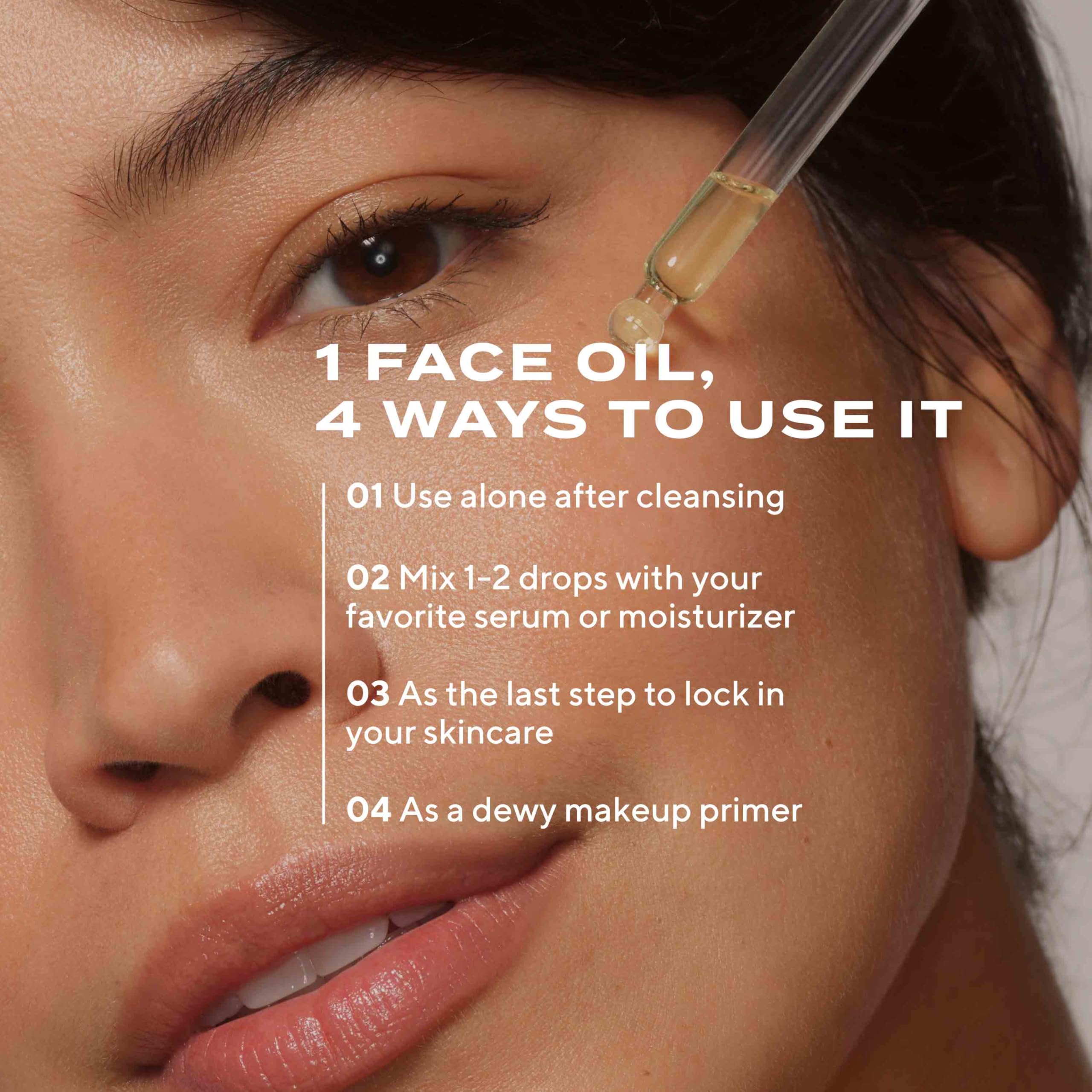 Murad Cellular Hydration Repair Oil Drops vitamin blend close-up signals antioxidant support.