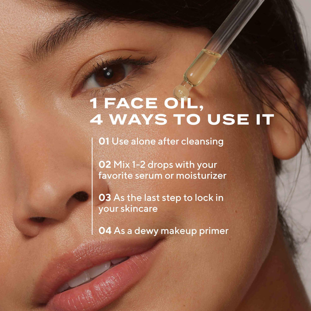 Murad Cellular Hydration Repair Oil Drops vitamin blend close-up signals antioxidant support.