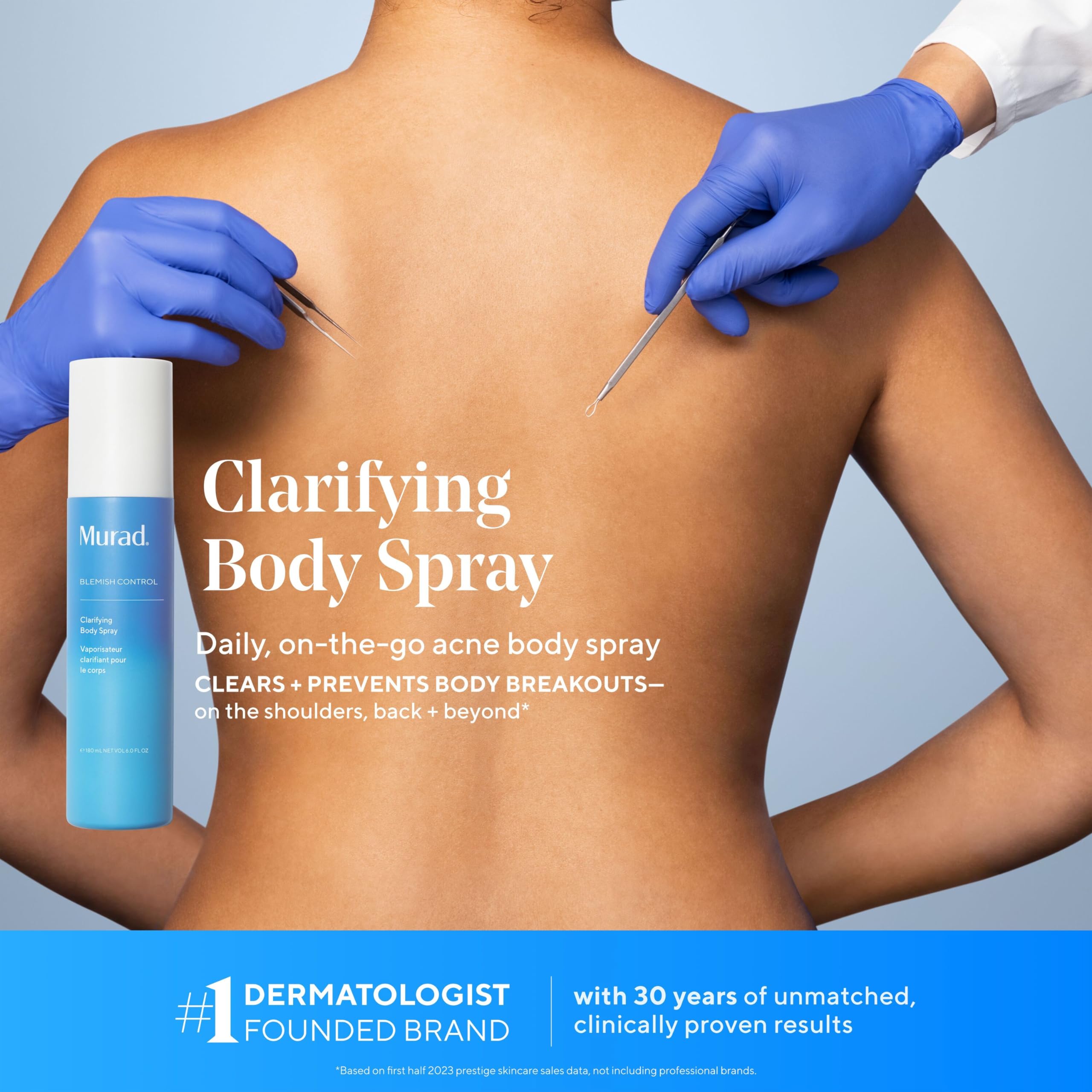 Murad Clarifying Body Spray uses allantoin to hydrate and prevent dryness.