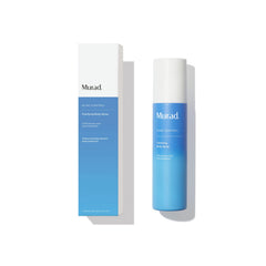 Murad Clarifying Body Spray bottle demonstrates fast-absorbing acne treatment for smooth skin.