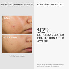 Murad Clarifying Water Gel texture during application for shine-free hydration.
