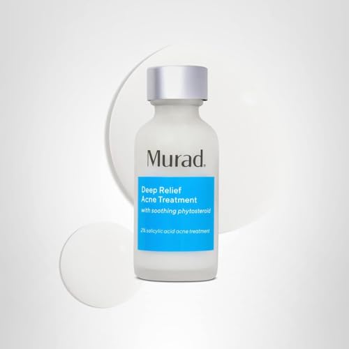 Murad Deep Relief close-up on palm showing quick-absorb formula.