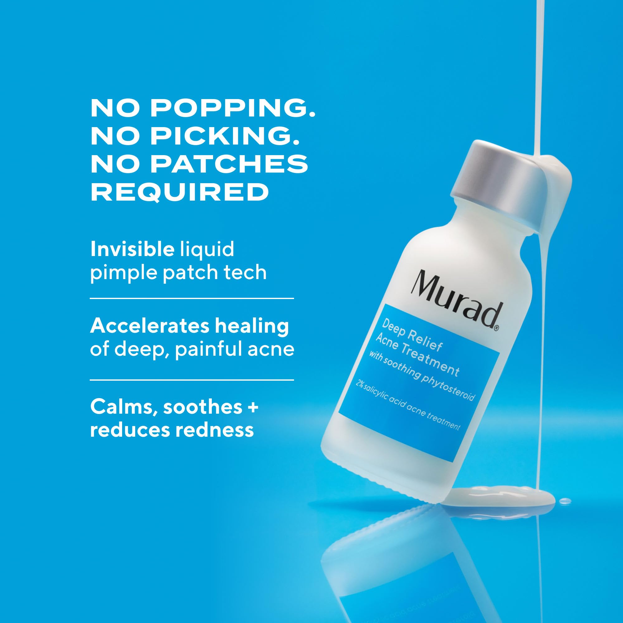 Murad Deep Relief top-view bottle with pump for easy daily use.
