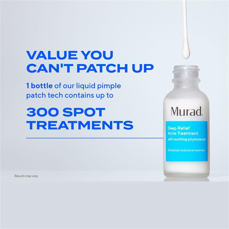 Murad Deep Relief box and bottle display for daily acne routine.
