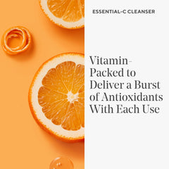 Murad Essential-C Cleanser vitamin C beads visible, delivering antioxidant burst.