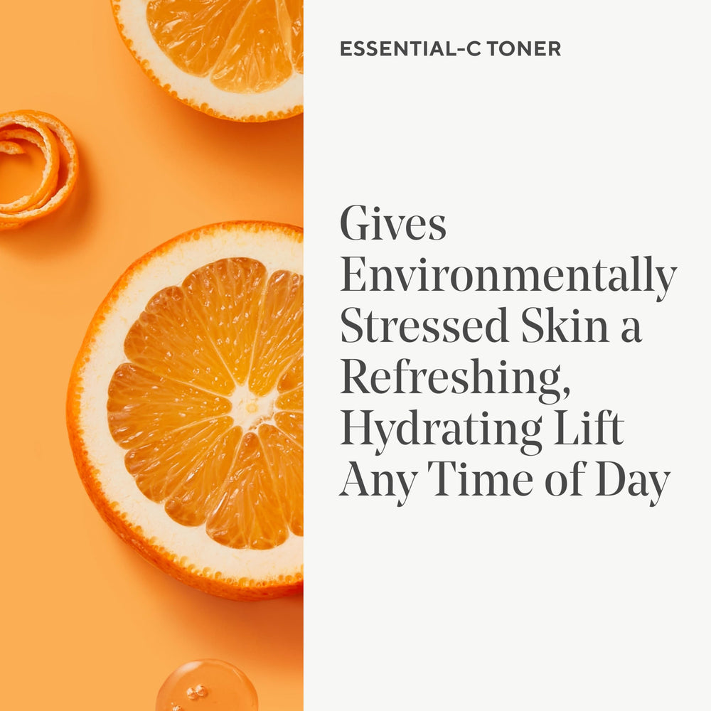 Murad Essential-C Toner bottle splash suggesting refreshing glow