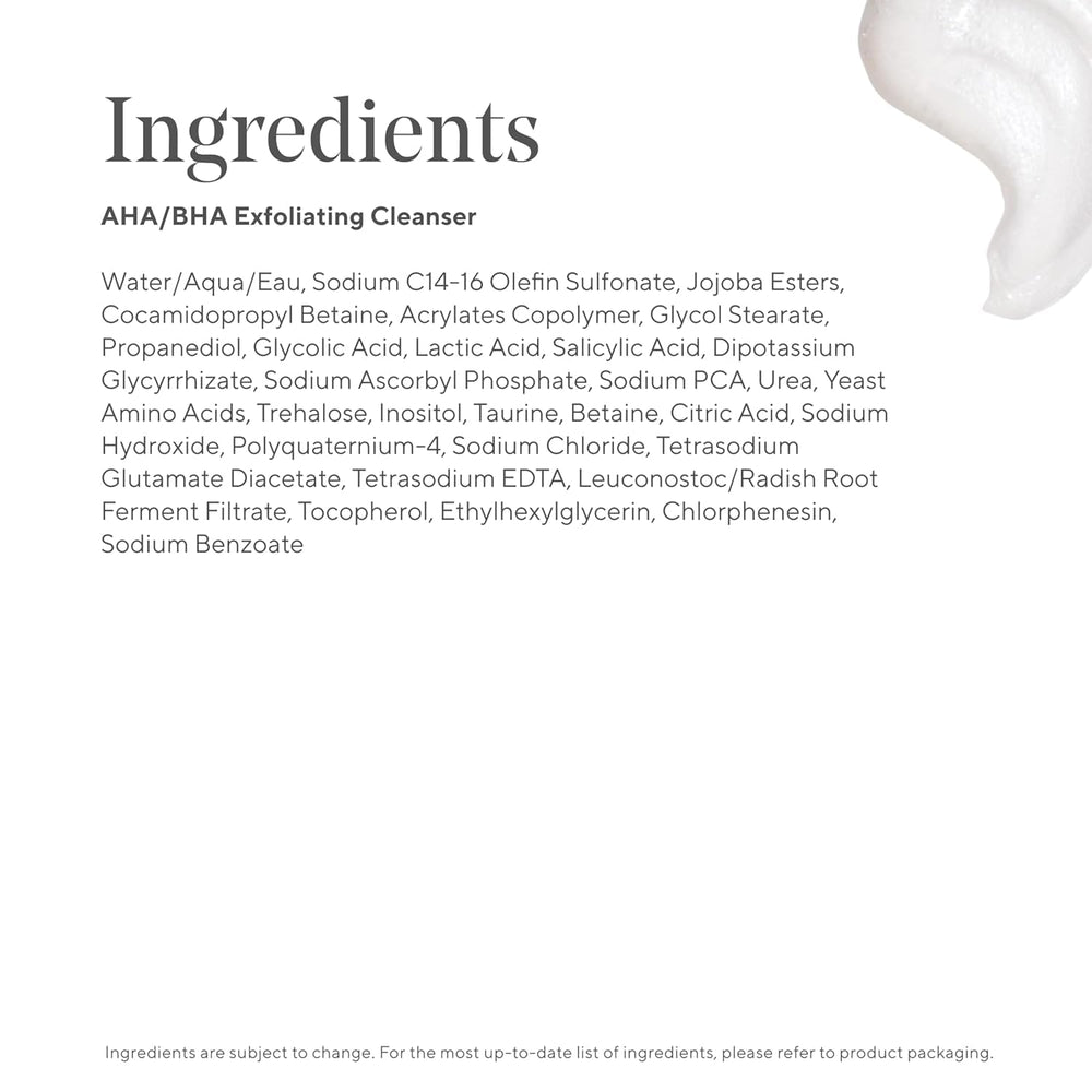 Murad exfoliating cleanser application foam demonstrates refreshing facial wash routine.