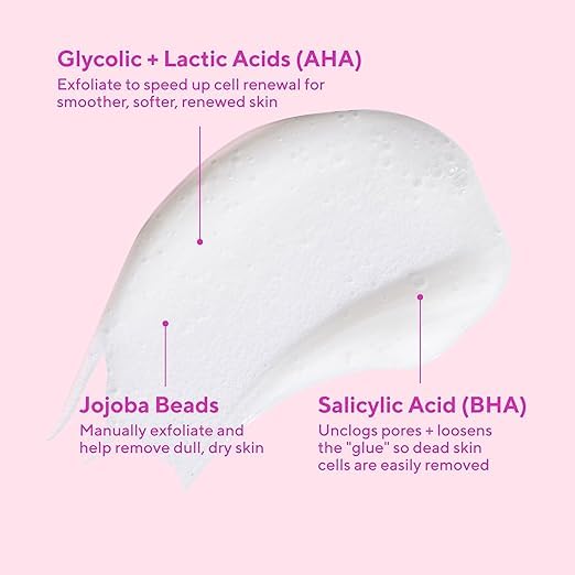Murad exfoliating cleanser sodium PCA ingredient highlight indicating moisture retention benefits.
