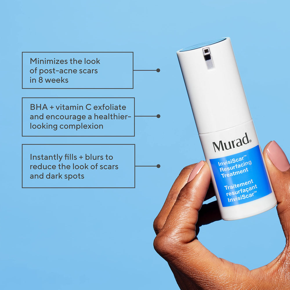 Murad InvisiScar cream texture close-up shows velvety formula for daily use.