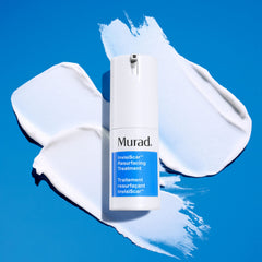 Murad InvisiScar application on skin demonstrates AM and PM routine.