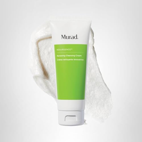 Murad Renewing Cleansing Cream packaging shot conveys premium skincare and trusted brand.