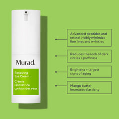 Murad Renewing Eye Cream eye-area brightening demonstrates improved eye contour appearance
