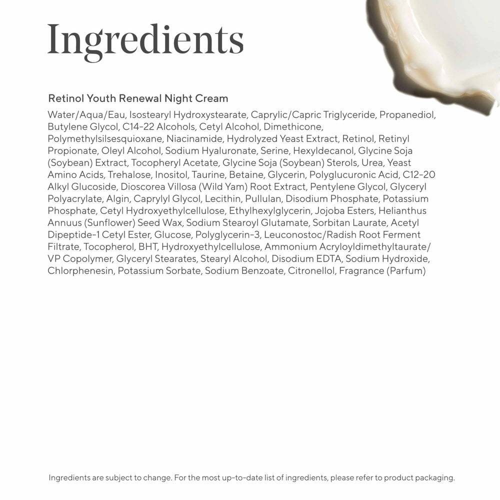 Murad Retinol Youth Renewal Night Cream texture detail shows rich silky cream