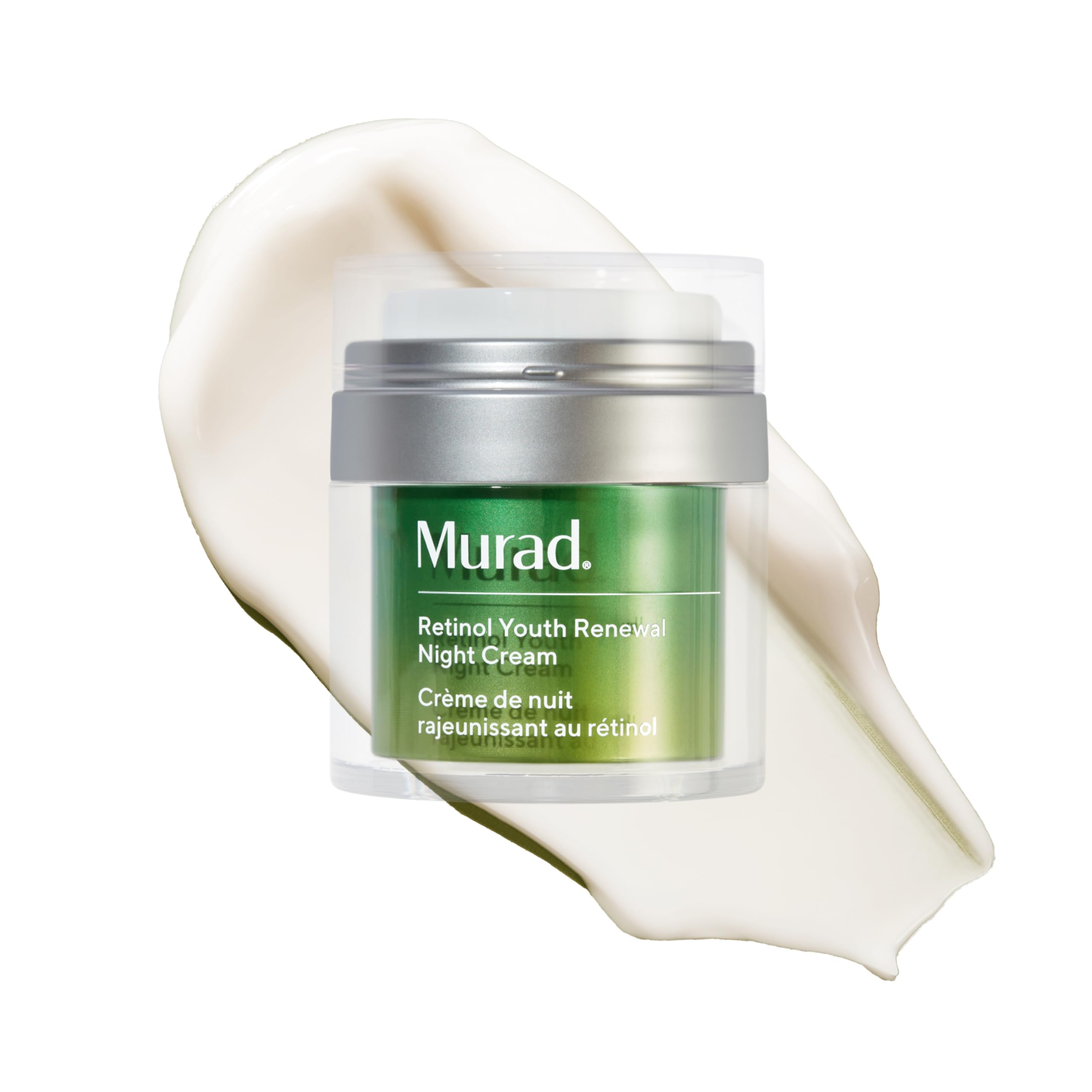 Murad Retinol Youth Renewal Night Cream tub closeup showing rich hydration overnight
