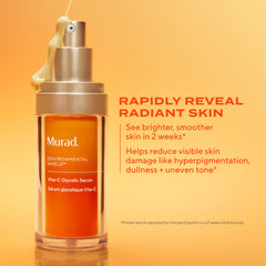 Murad Vita-C Glycolic Serum application scene demonstrates gentle facial massage
