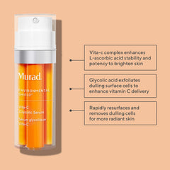 Murad Vita-C Glycolic Serum dropper close-up brightening effect