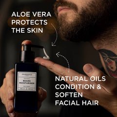 Murdock London beard lotion application on palm demonstrating easy, fast absorption.
