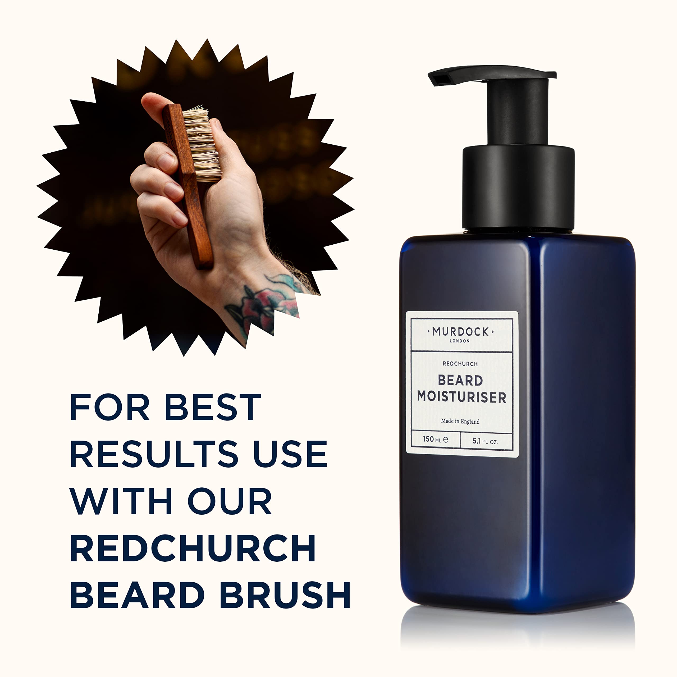 Murdock London beard moisturizer on shelf suggesting easy daily grooming routine.
