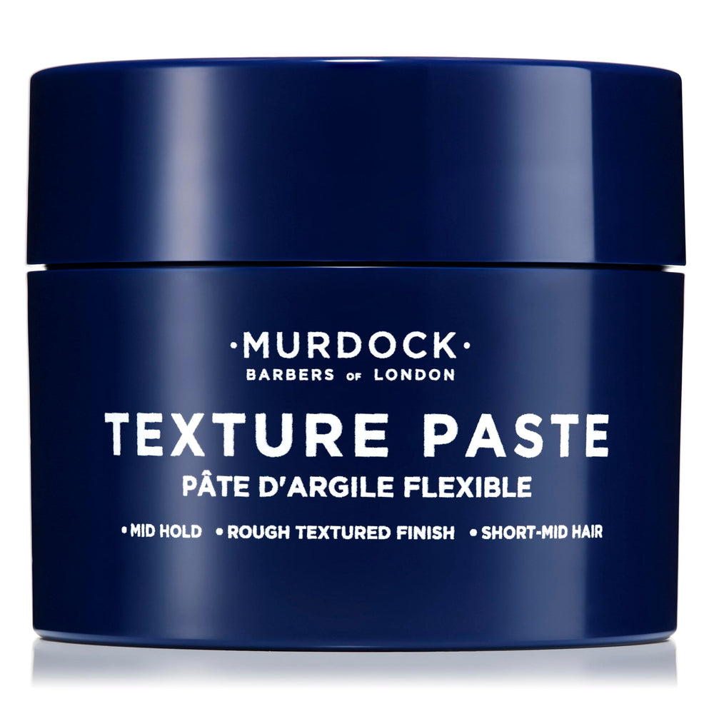 Barbershop blend aroma of Murdock London Texture Paste in product shot.