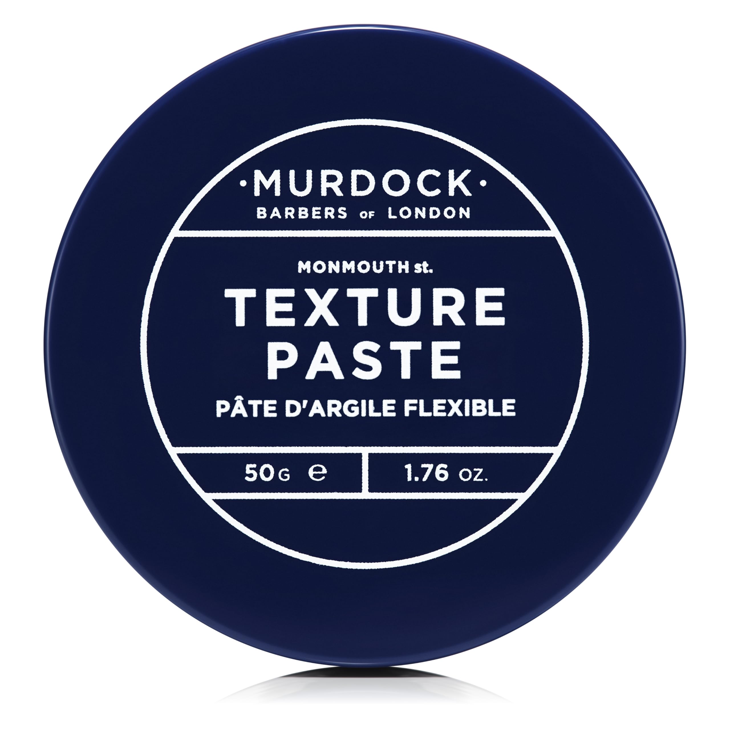 Murdock London Texture Paste jar close-up showing soft hold and low sheen.