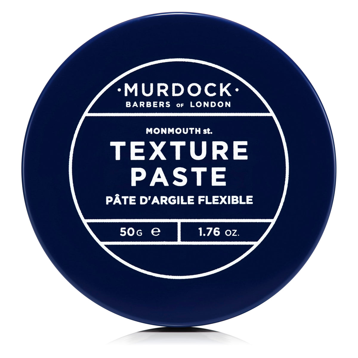 Murdock London Texture Paste jar close-up showing soft hold and low sheen.