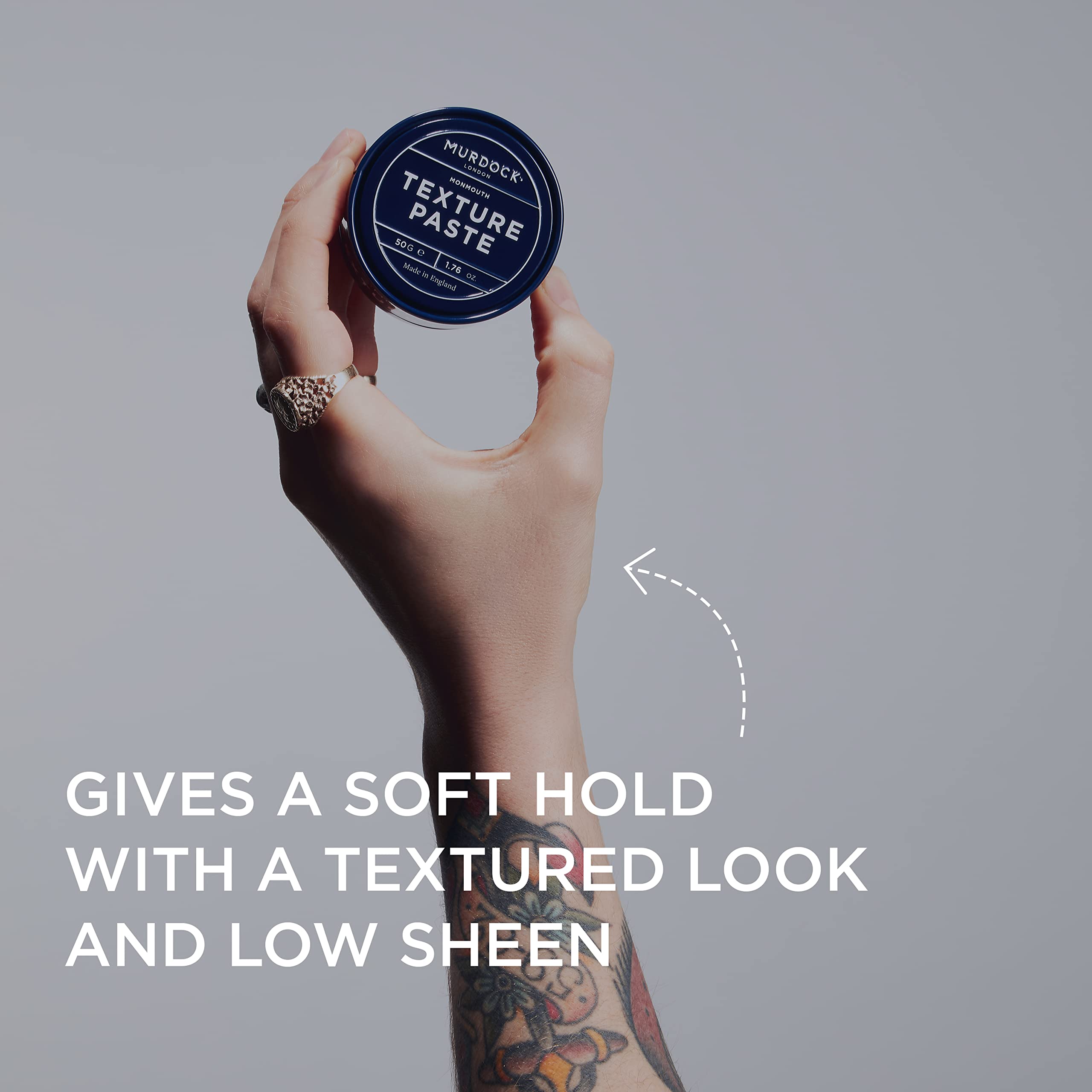 Murdock London Texture Paste packaging on shelf highlighting clean formula.