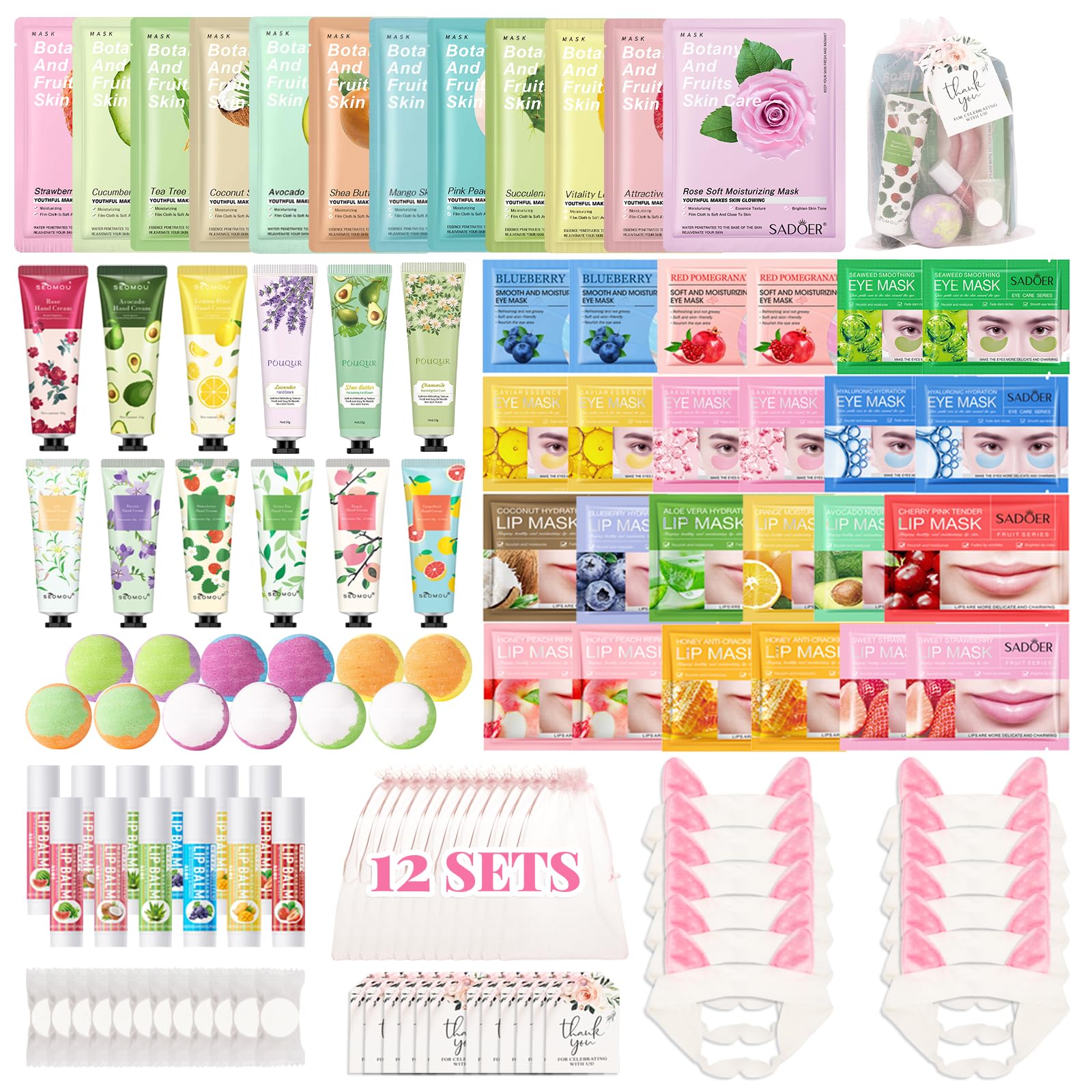 MUREND spa party supplies packaging showing complete sleepover kit for easy party favors.