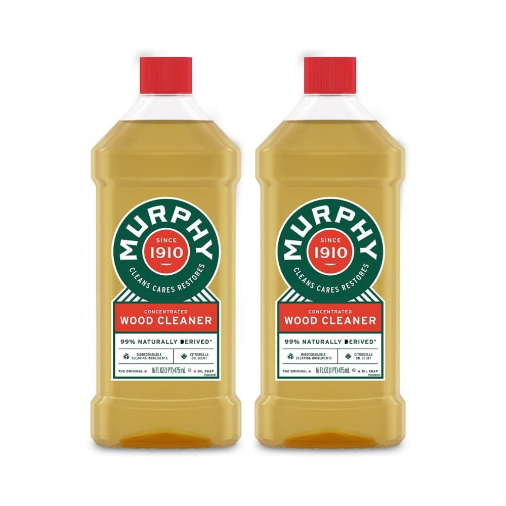 Murphy Oil Soap Original on wood surface to refresh finish