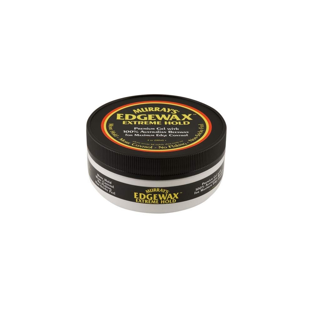 Murray's Edgewax Extreme Hold front view shows two jars for precise edge control.