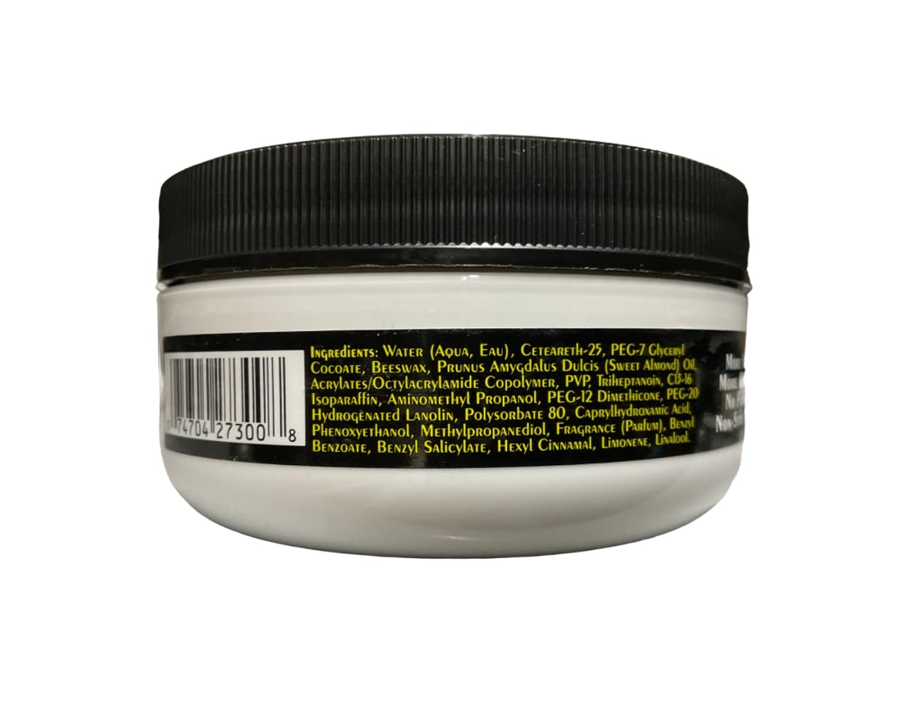 Murray's Edgewax Extreme Hold side view demonstrates two-jar pack for on-the-go grooming.