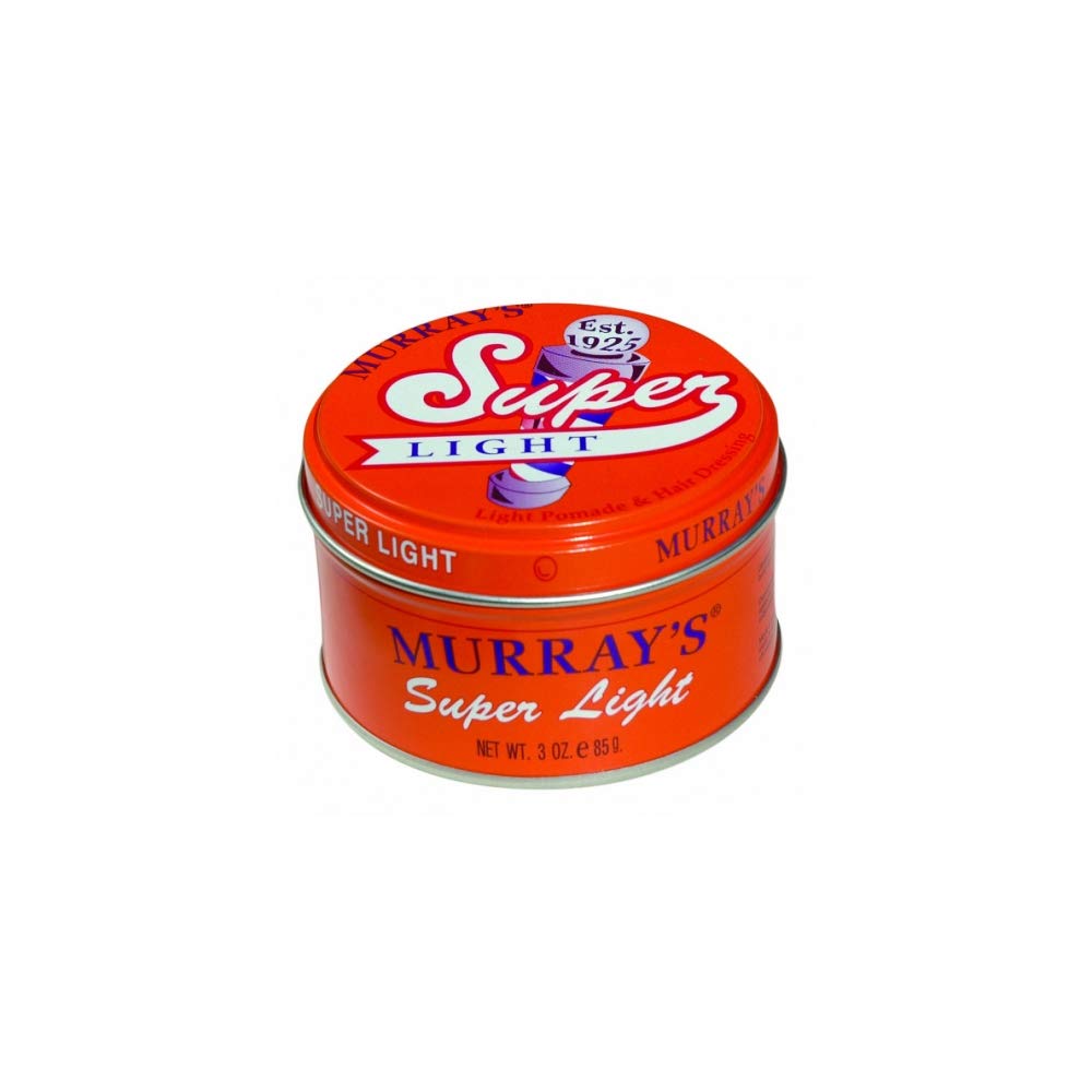 Murray's Pomade Super Light jar front view highlighting lightweight hold and natural shine.