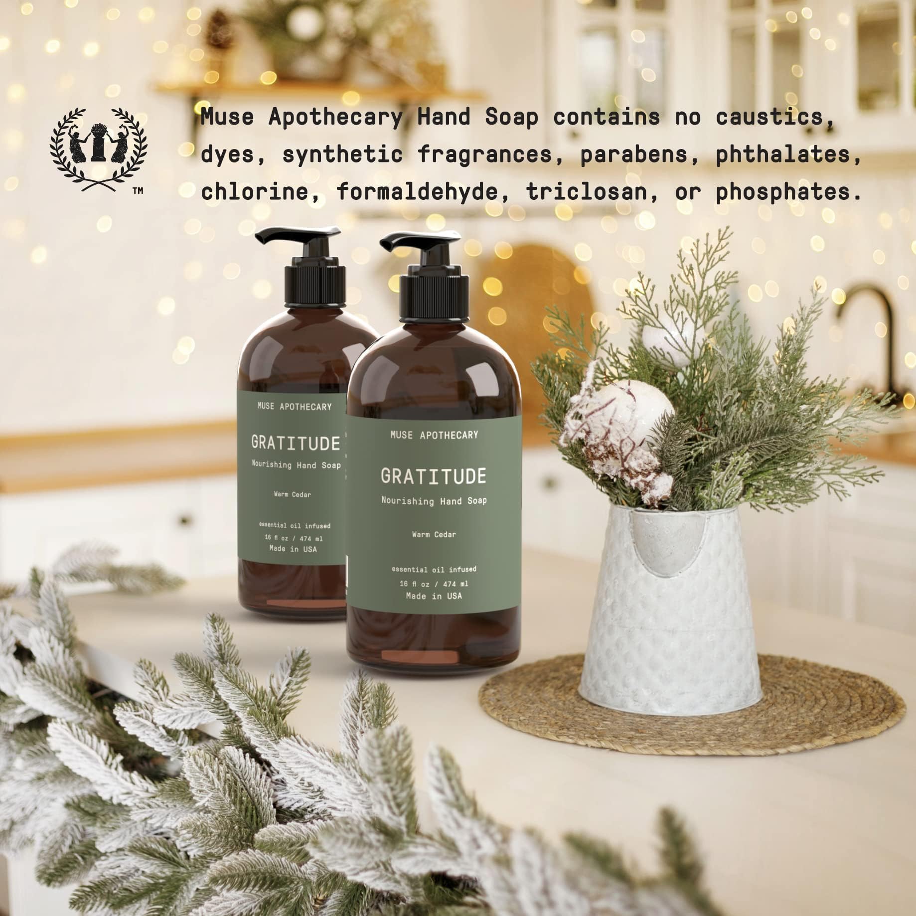 Muse Apothecary aceites esenciales naturales para bienestar diario.