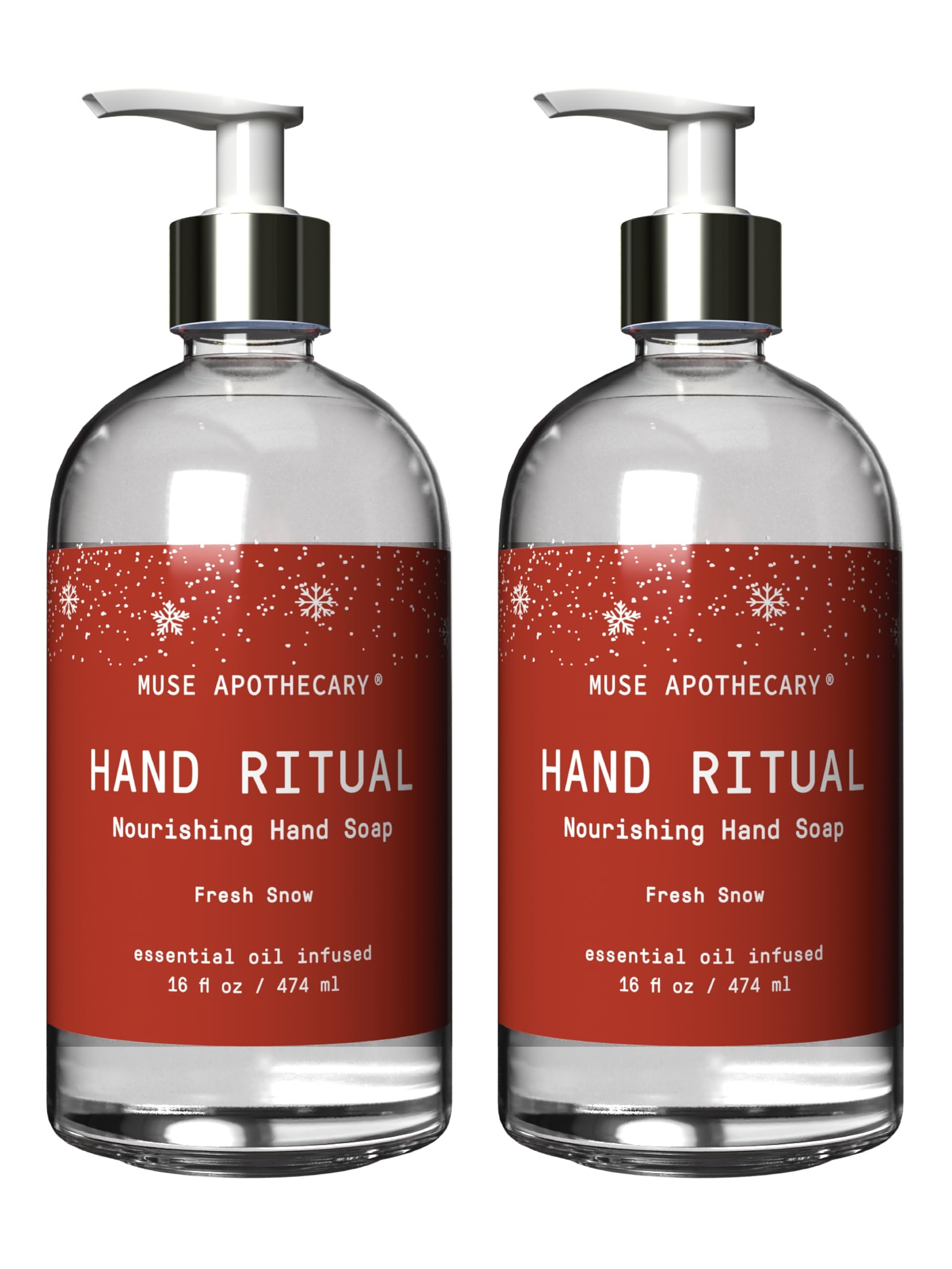 Muse Apothecary Hand Ritual bottle with rich foam for a luxurious cleansing experience.