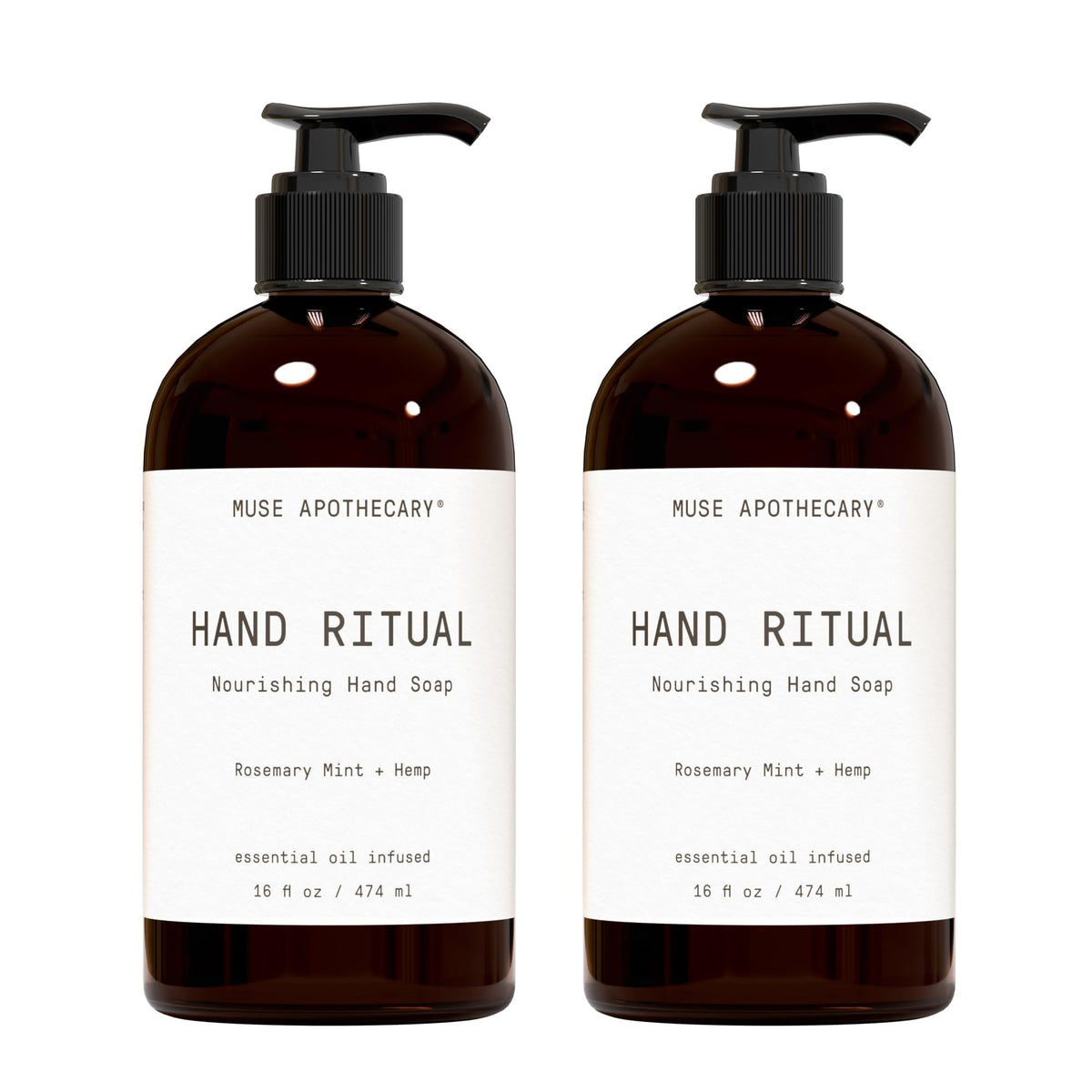 Muse Apothecary Hand Ritual foam pour demonstrates luxurious lather for daily cleansing and aromatic experience.