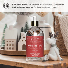 Rich foam from Muse Apothecary Hand Ritual supports gentle cleansing for sensitive skin.