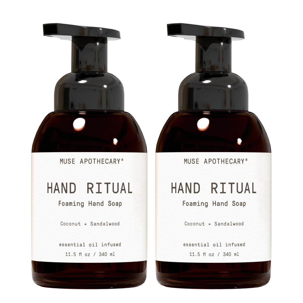 Muse Apothecary Hand Ritual foaming soap bottle ready for everyday cleansing.