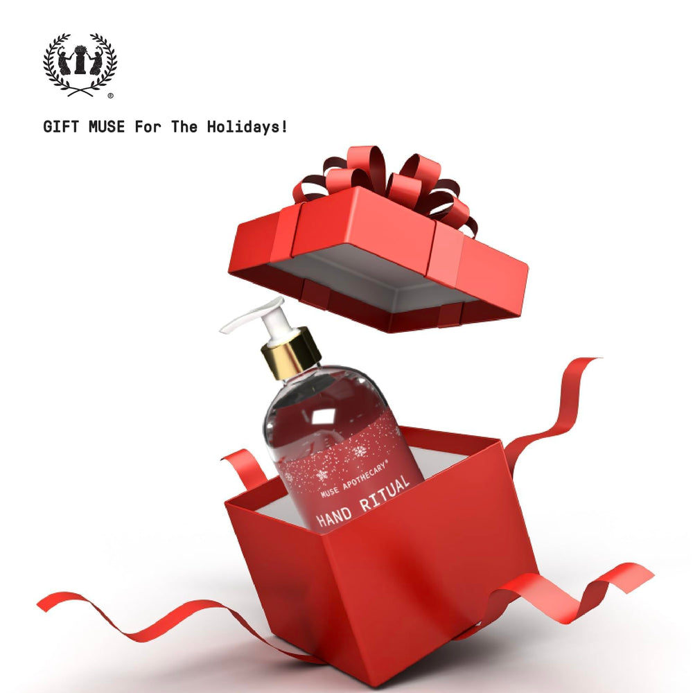 Gift-ready Muse Apothecary Hand Ritual packaging suggests a thoughtful present.