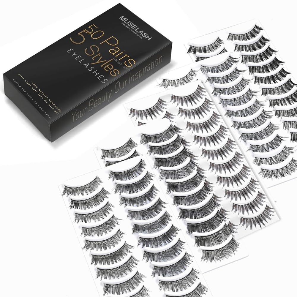 MUSELASH handmade vegan fiber lashes closeup emphasizes cruelty-free craftsmanship and lightweight appeal