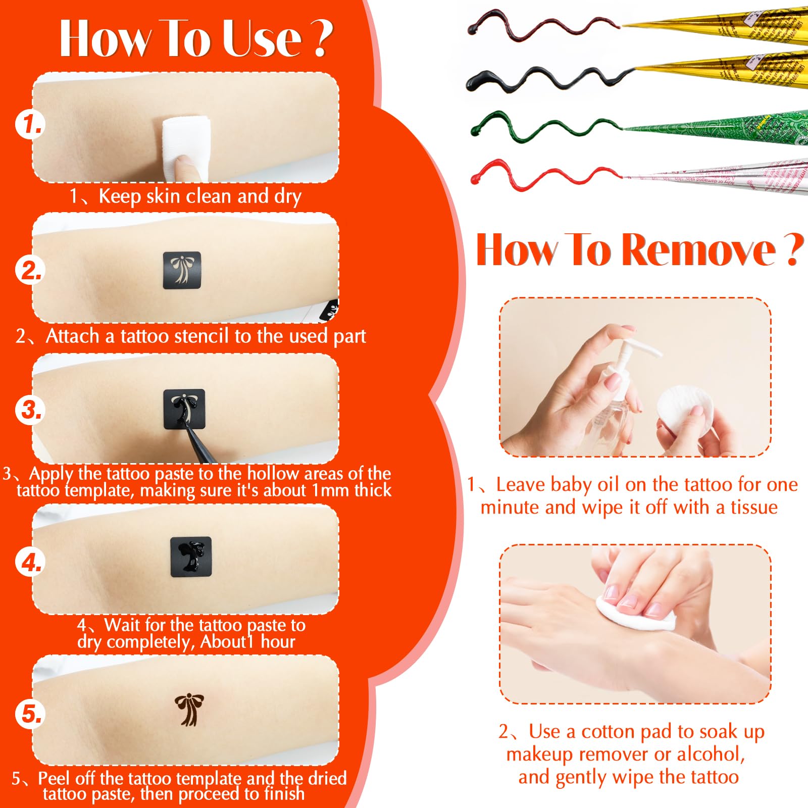 MuseLuxe waterproof tattoo on skin shows 3-5 day wear