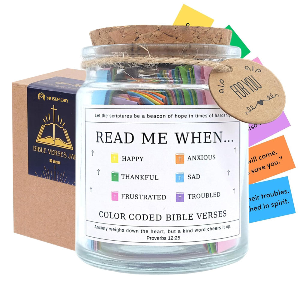 Musemory Bible Verse Jar glow lamp creates warm reflection ambiance
