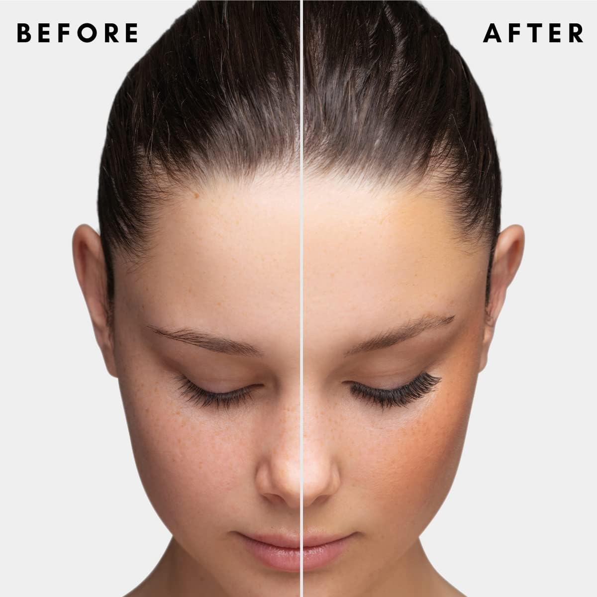 MUSKD Eyelash Growth Serum wand applying along lash line for precise nourishment.
