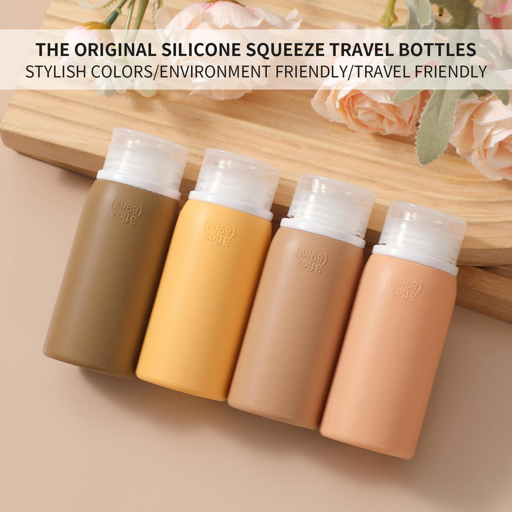 Muslish silicone bottles leak-proof cap prevents spills during travel