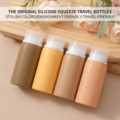 Muslish silicone bottles leak-proof cap prevents spills during travel