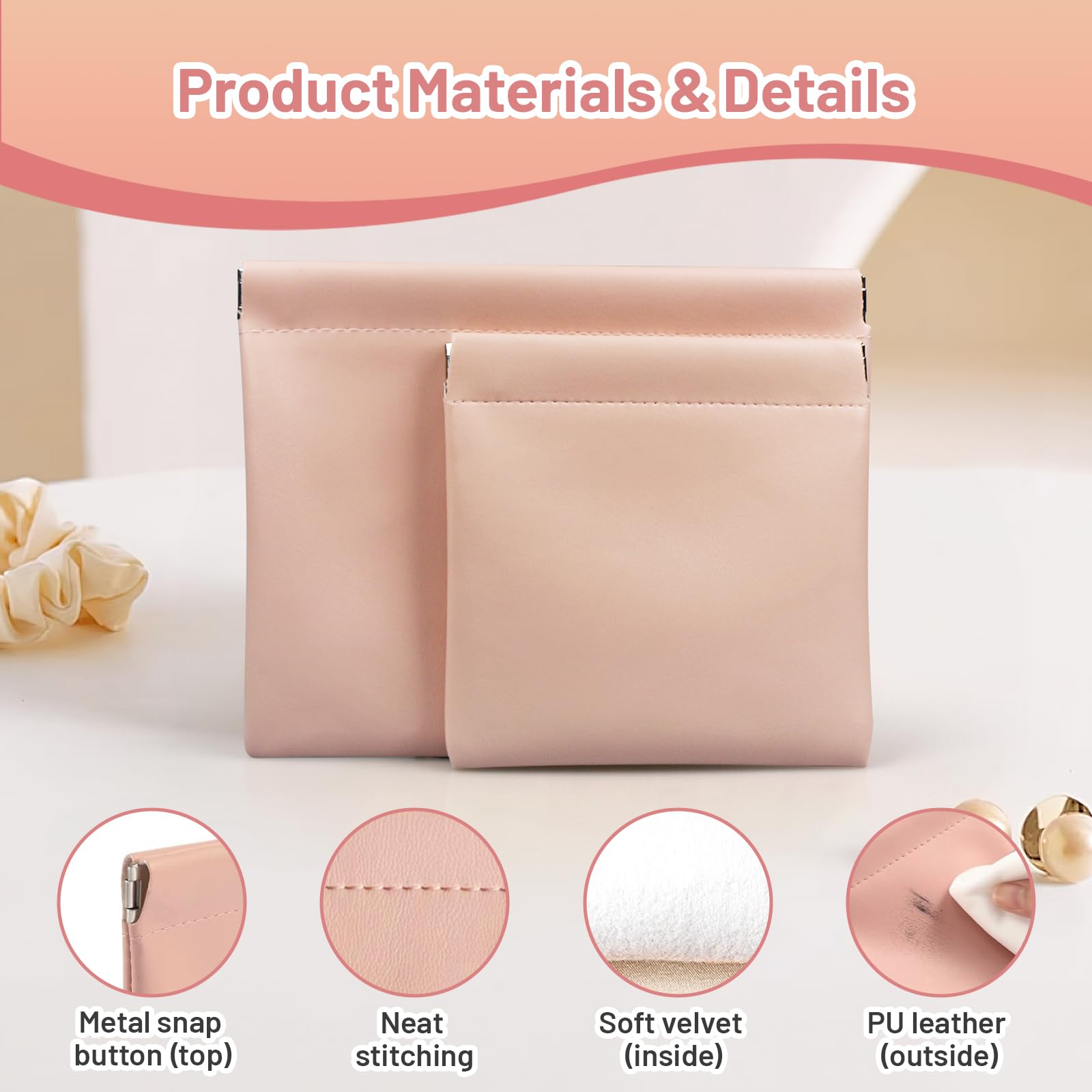 Muswelf small purse pouch khaki color close-up showcases stylish compact option.
