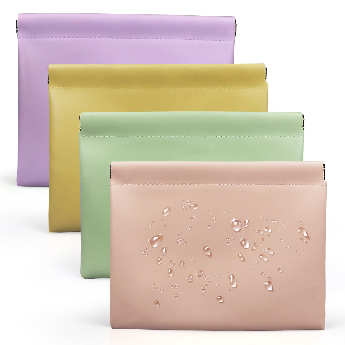 Muswelf small purse pouch leather texture close-up highlighting durable material for daily organization.